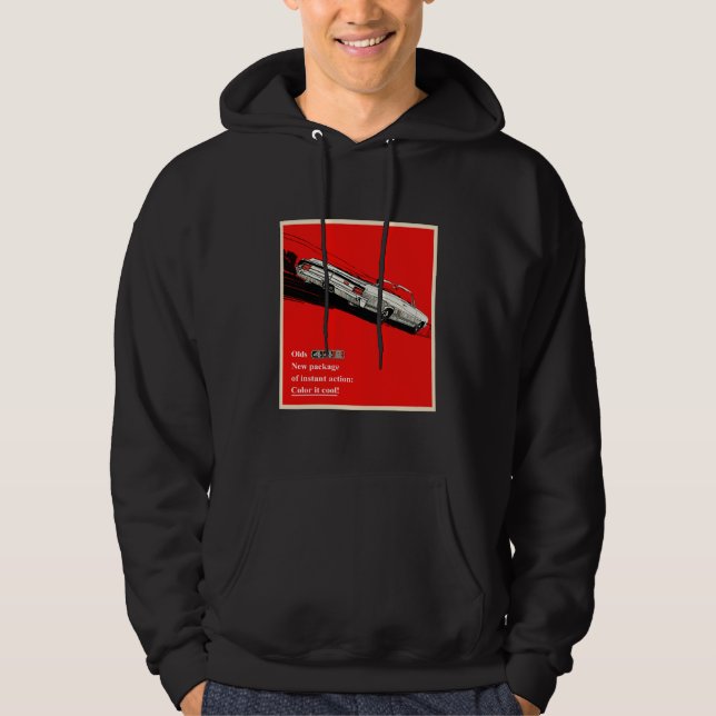 Oldsmobile 442 vintageannonsering hoodie (Framsida)
