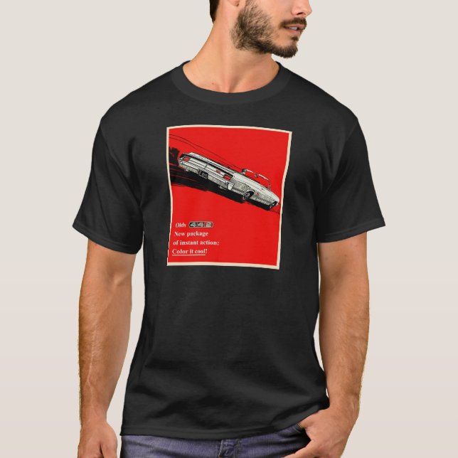 Oldsmobile 442 vintageannonsering t shirt (Framsida)