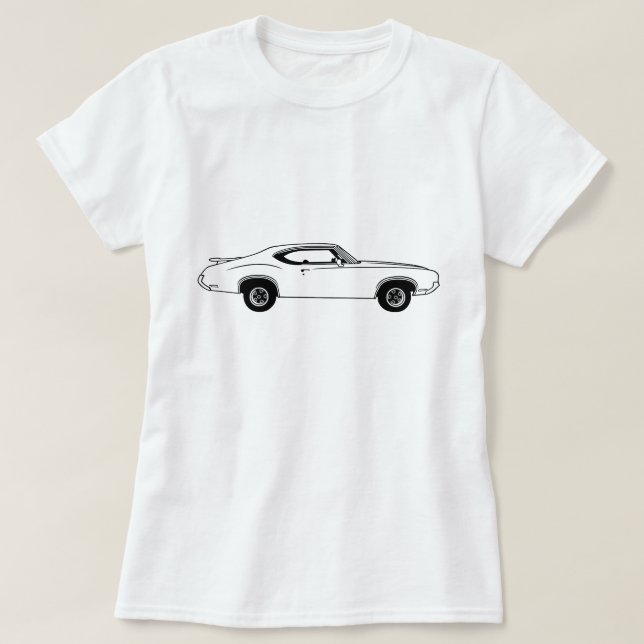 OLDSMOBILE CUTLASS 1970 T SHIRT (Design framsida)