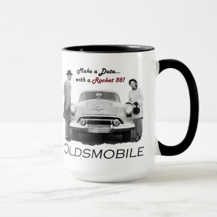 Oldsmobile "gör en datera… med ett raket 88!", mugg
