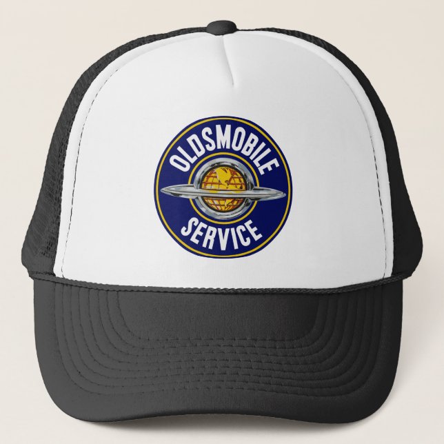 Oldsmobile Service vintage-tecken. Keps (Framsida)