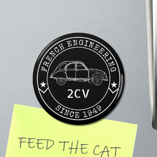 Oldtimer 2CV Abzeichen Engineering Emblem Magnet