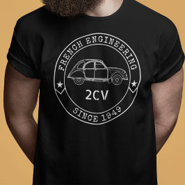 Oldtimer 2CV Abzeichen Engineering Emblem T Shirt