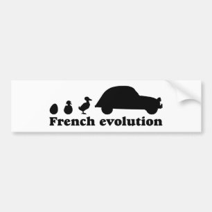 Oldtimer 2cv Fransk Evolution Bildekal