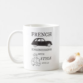 Oldtimer 2cv French engineering Retro Kaffemugg
