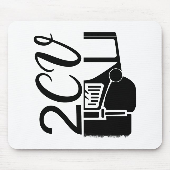 Oldtimer 2cv Typografie Halbe Ente Musmatta (Framsidan)