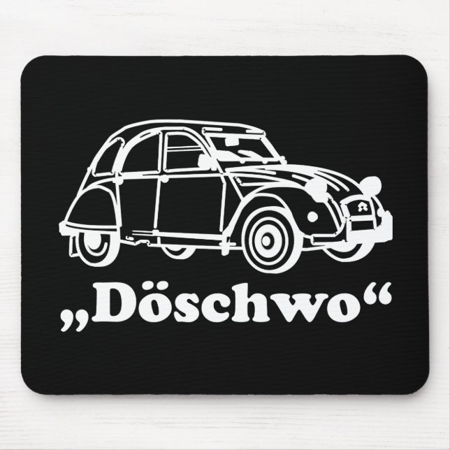 Oldtimer 2cv Weisse Döschwo Silhouette Musmatta (Framsidan)