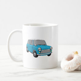 Oldtimer Blauer British Mini Cooper Kaffemugg