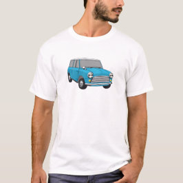 Oldtimer Blauer British Mini Cooper T Shirt