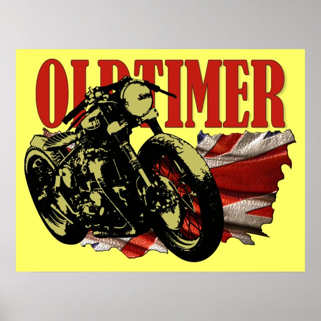 Oldtimer Bobber Poster (Framsidan)