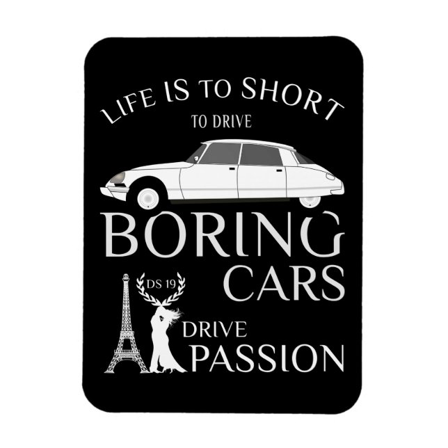 Oldtimer Citroen DS 19 Drive Passion Magnet (Vertikal)