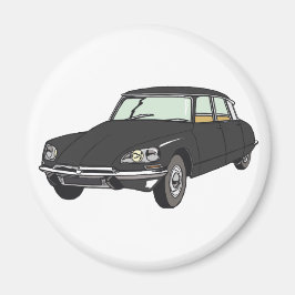 Oldtimer Citroen DS 19 Schwarz Magnet