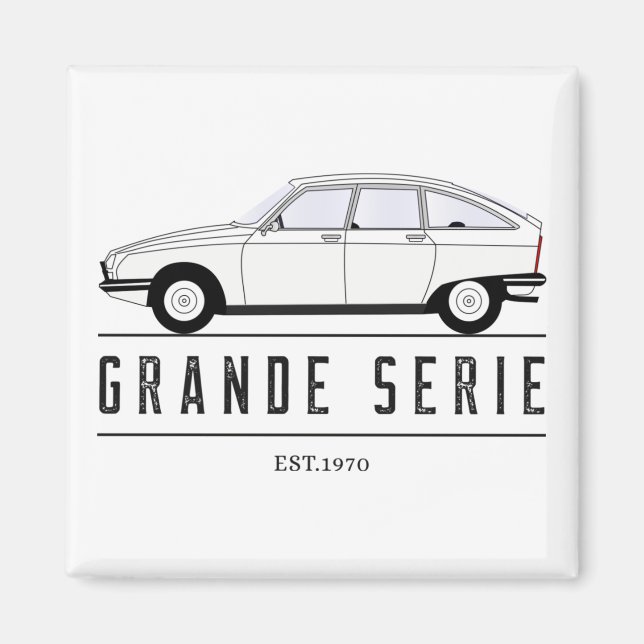 Oldtimer Citroen GS Frankreich Grande Serie Magnet (Framsidan)