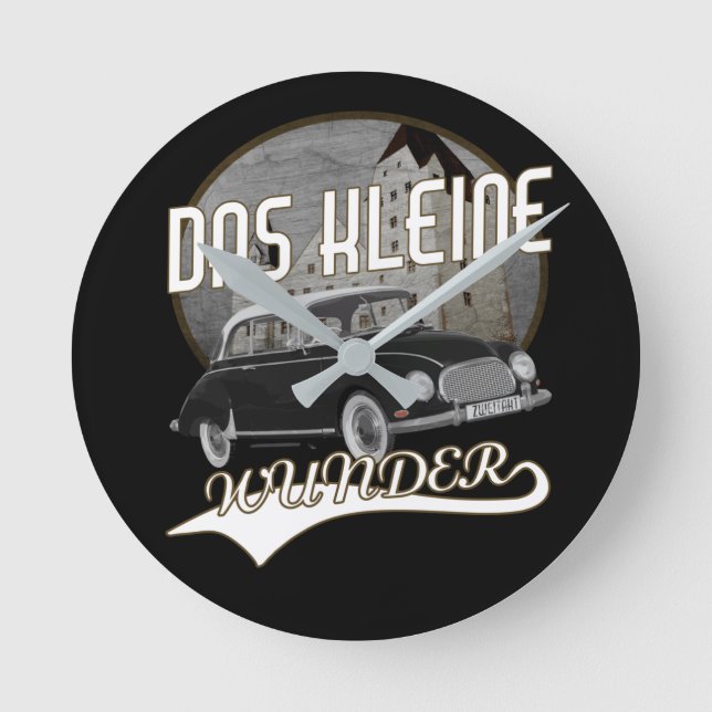 Oldtimer Deutschland Auto Union DKW Kleines Wunder Rund Klocka (Framsida)