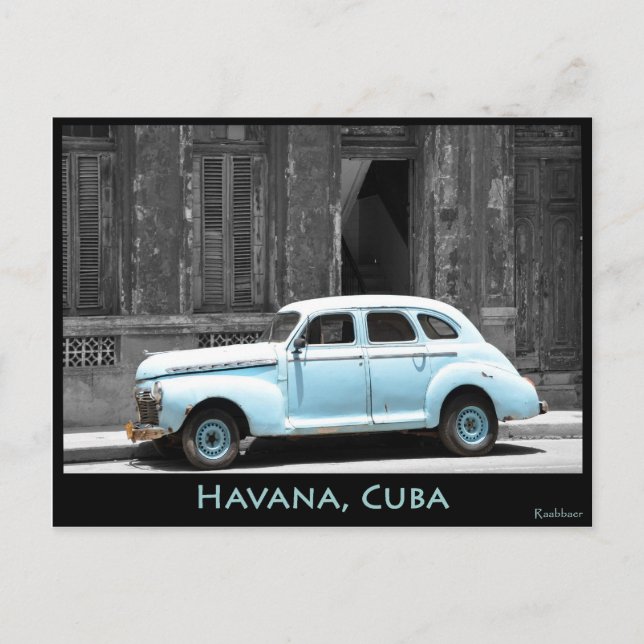 OLDTIMER I HAVANA VYKORT (Framsida)