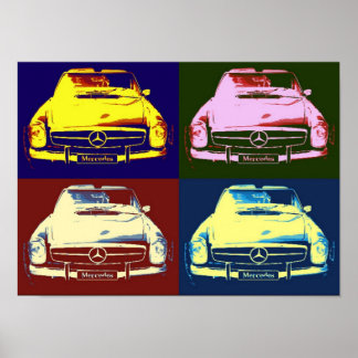 Oldtimer mercedes Collage Poster av N.P.