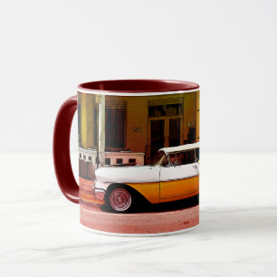 Oldtimer vid Art Deco District South Beach Miami Mugg