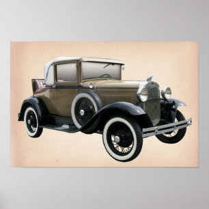 Oldtimerbil Poster