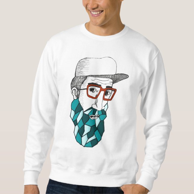 Oldtimerrund hals långärmad tröja (Framsida)