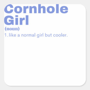 ole Girl - Cornhole Fyrkantigt Klistermärke