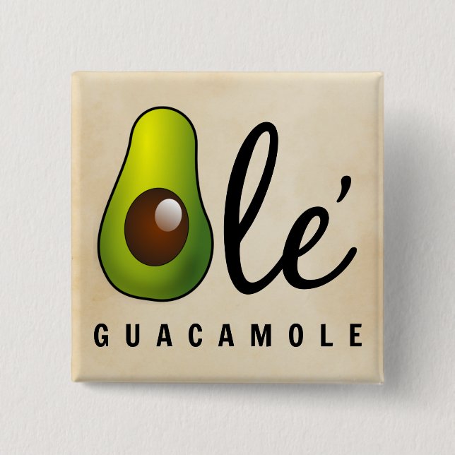 Ole Guacamole Avocado Humor Knapp (Framsida)