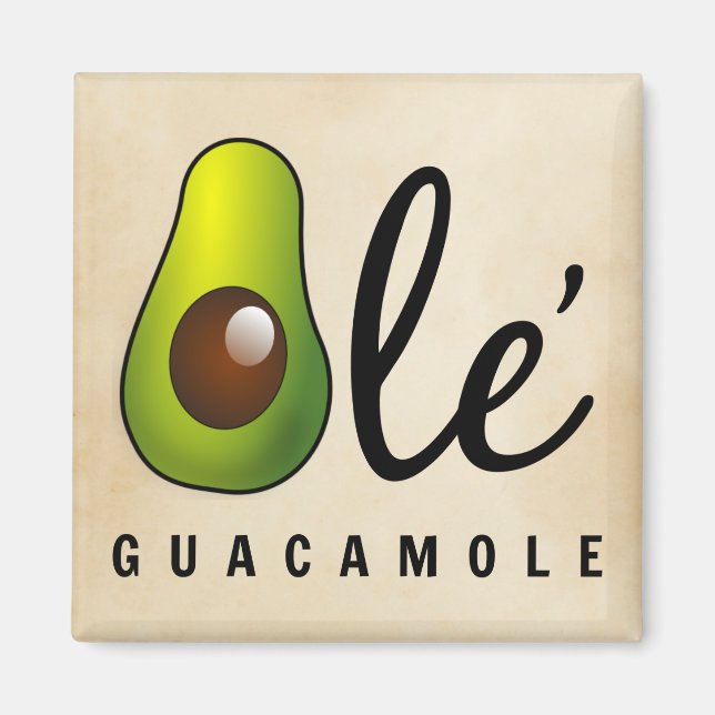 Ole Guacamole Avocado Humor Magnet (Framsidan)