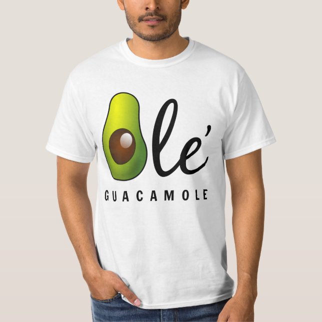 Ole Guacamole Avocado Humor T-shirt (Framsida)