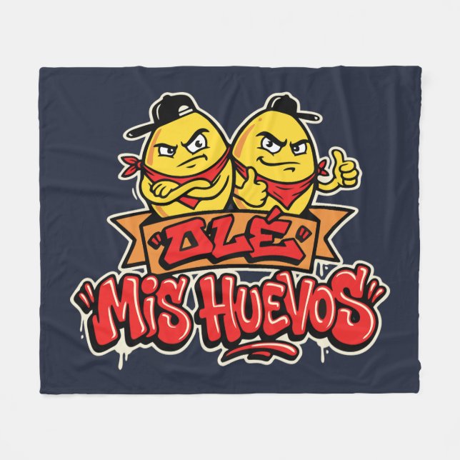 Ole mis huevos 2 fleecefilt (Framsidan (Horisontell))