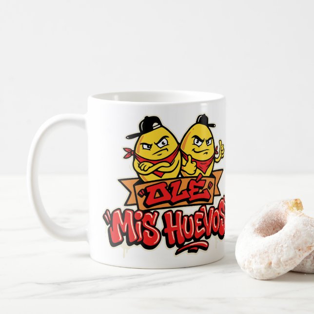 Ole mis huevos 2 kaffemugg (Med munk)