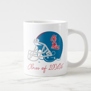 Ole Miss Football Helmet   Ljusblå Jumbo Mugg
