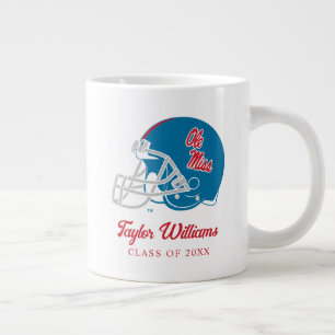 Ole Miss Football Helmet   Ljusblå Jumbo Mugg