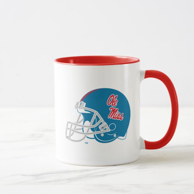 Ole Miss Football Helmet | Ljusblå Mugg (Höger)