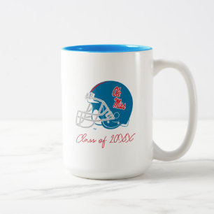 Ole Miss Football Helmet   Ljusblå Två-Tonad Mugg
