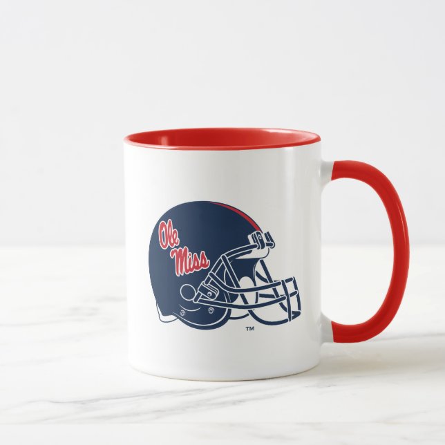 Ole Miss Football Helmet | MÖRK BLÅTT Mugg (Höger)