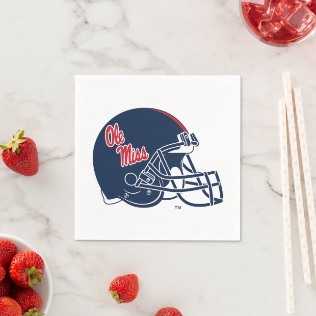 Ole Miss Football Helmet | MÖRK BLÅTT Pappersservett (Insitu)