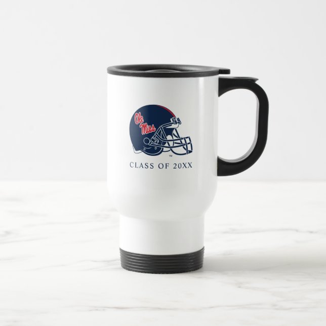 Ole Miss Football Helmet | MÖRK BLÅTT Resemugg (Höger)