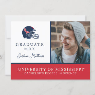 Ole Miss fotbollshjälm Mörkblå Inbjudningar