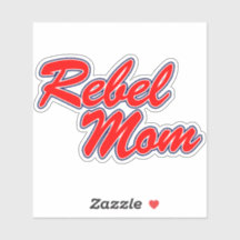 Ole Miss - Rebel Mamma Röd Klistermärke