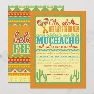 Ole, Ole, Fiesta Baby Shower-inbjudan Inbjudningar