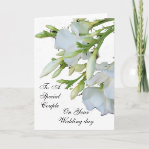 Oleander för vit för bröllopkort kort