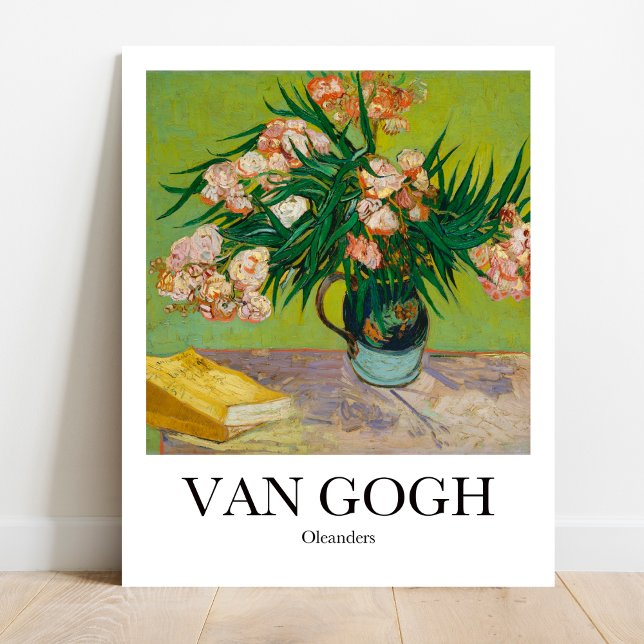 Oleanders av Vincent Van Gogh Poster (Van Gogh's Vibrant Blooms: Oleanders Poster. Brighten your space! Museum-quality)