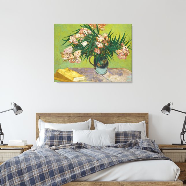 Oleanders Van Gogh Canvas Print (Insitu (sovrum))