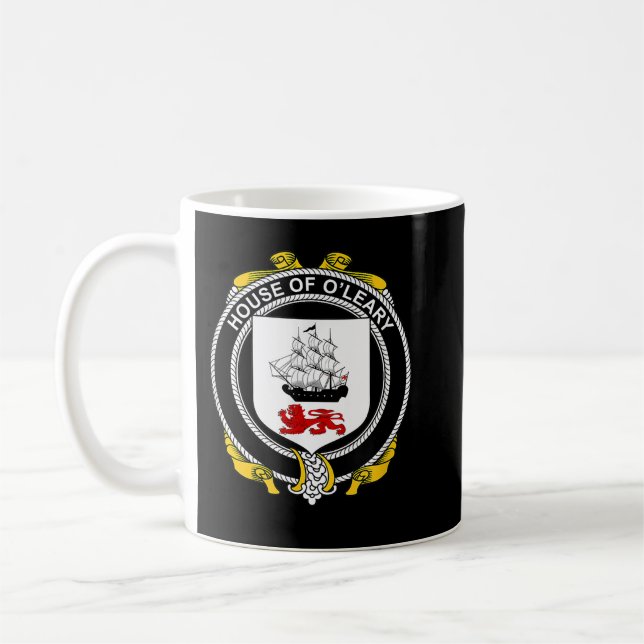 O'Leary Jacka of Arm Family Crest Kaffemugg (Vänster)