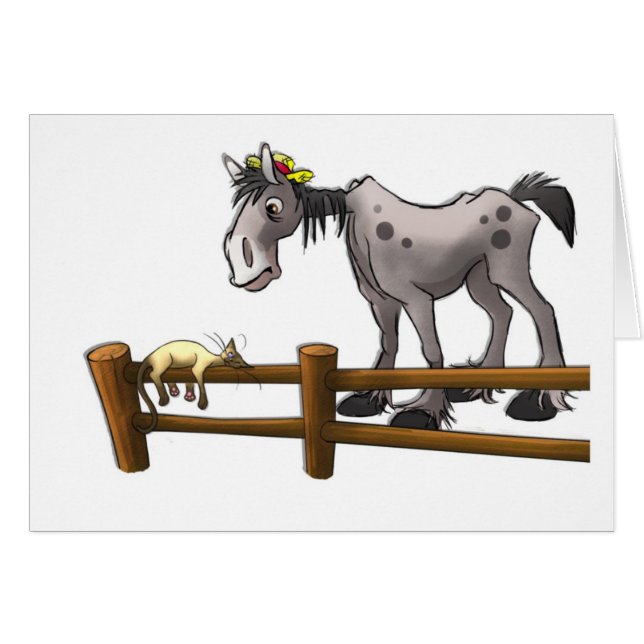 ole'hossie and lazy ole barncat hälsningskort (Framsidan Horizontal)