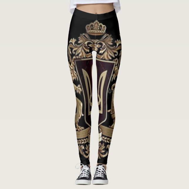 Olena Zelenska Ukraina Vapen  Leggings (Framsida)