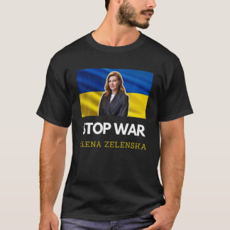 Olena Zelenska Zelenskyy Zelensky Ukraina Flagga P T Shirt