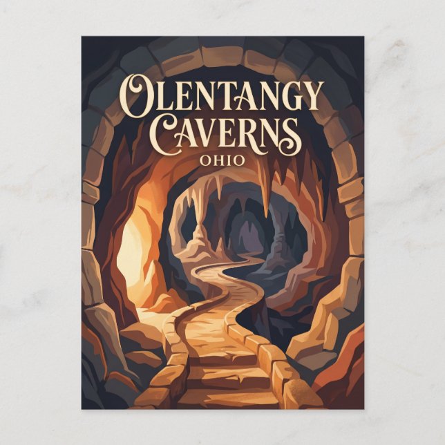 Olentangy Caverns Ohio Vykort (Framsida)