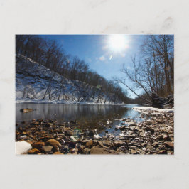 Olentangy River i Winter, Highbanks MetroPark, OH Vykort