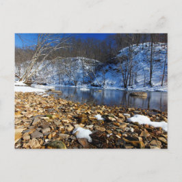 Olentangy River i Winter, Highbanks MetroPark, OH Vykort