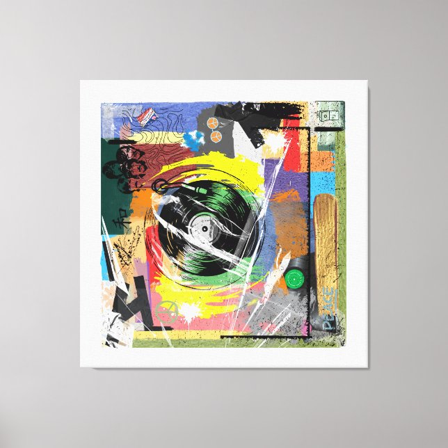 Ole's Record Player Canvastryck (Framsida)